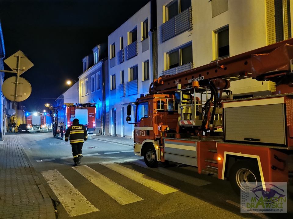 Drawsko Pomorskie - służby ratunkowe w akcji ratunkowej   